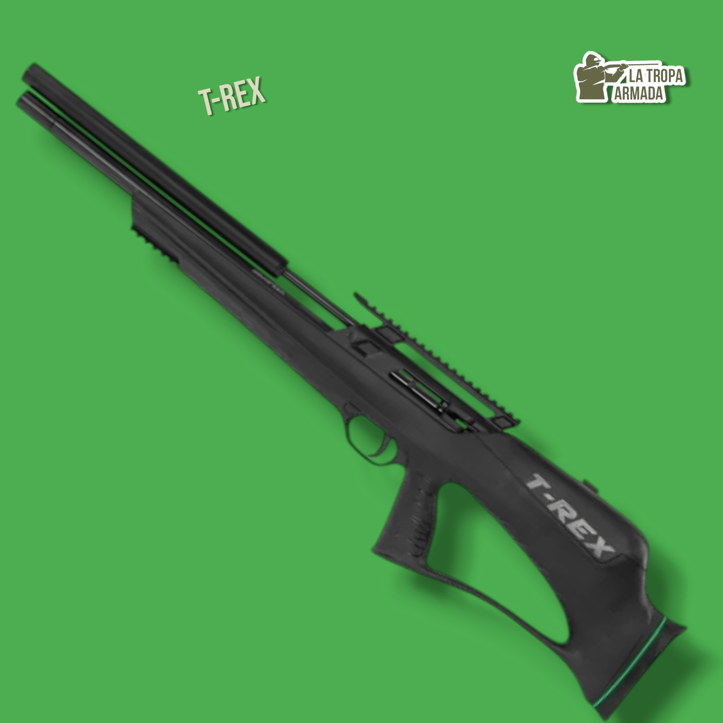 Rifle PCP Snowpeak T-REX BULLPUP Cal .22/.25 Supresor Integrado Gatillo Ajustable 50+ Disparos por Carga