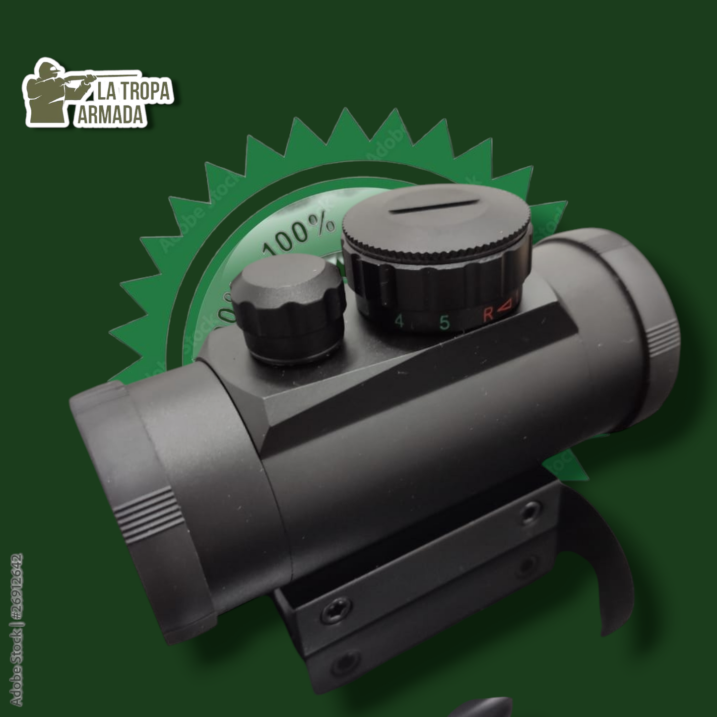 Mira Telescópica Red Dot 1X40 – Con Punto Rojo/Verde para Tiro Deportivo y Airsoft